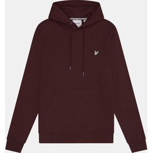 Lyle&Scott Hoodie rood effen 100% katoen