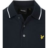 Lyle & Scott - Poloshirt - Marineblauw - Katoen - Logo-ontwerp op de borst