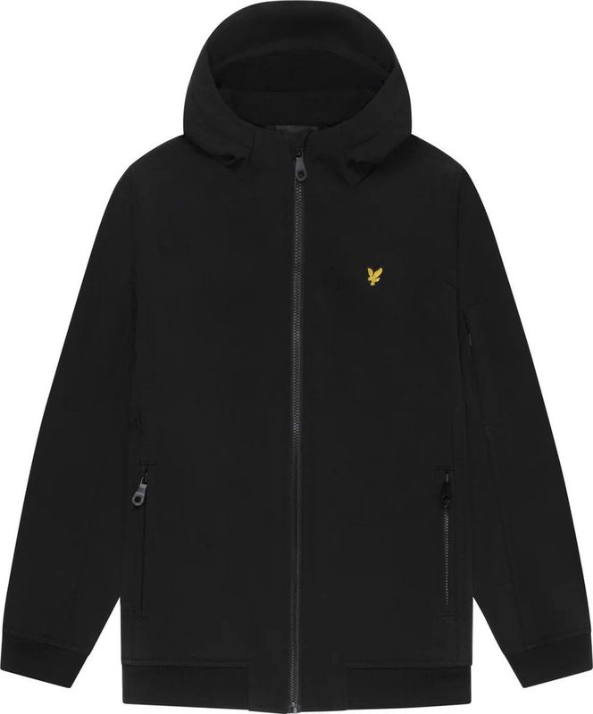 Lyle & Scott Softshell jas met capuchon - Jet zwart