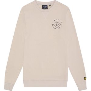 Lyle And Scott - Stamp Crewneck Sweatshirt - Crème - Heren