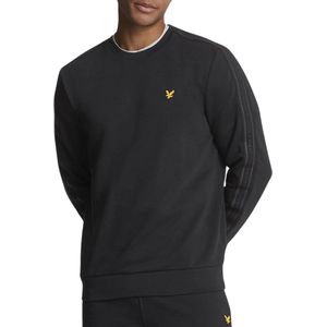Lyle&Scott - Sleeve Tape Crew - Trui - Zwart