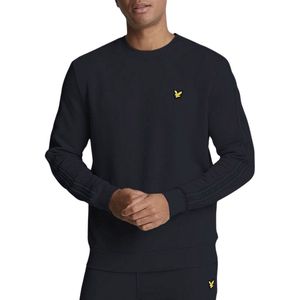 Lyle&Scott - Sleeve Tape Crew - Trui - Zwart