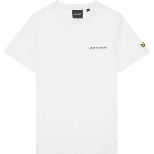 Lyle & Scott - Geborduurd T-shirt - Wit - Katoen