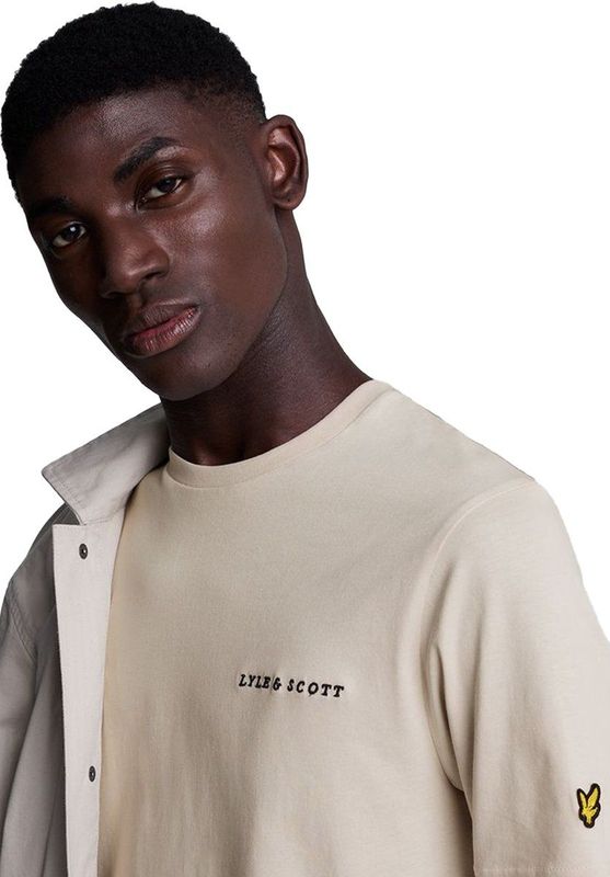 Lyle & Scott - Geborduurd T-shirt - Dark Navy - 100% Katoen