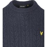 Lyle & Scott Cable Pullover Donkerblauw (navy) - Maat XS - Heren