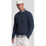Lyle & Scott Cable Pullover Donkerblauw (navy) - Maat XS - Heren