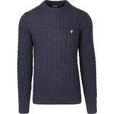 Lyle & Scott Cable Pullover Donkerblauw (navy) - Maat XS - Heren