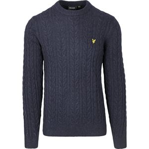 Lyle & Scott Cable Pullover Donkerblauw (navy) - Maat XS - Heren