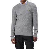 Lyle & Scott - Gebreide Trui - Grijs - Katoen - Elastaan - Polyamide