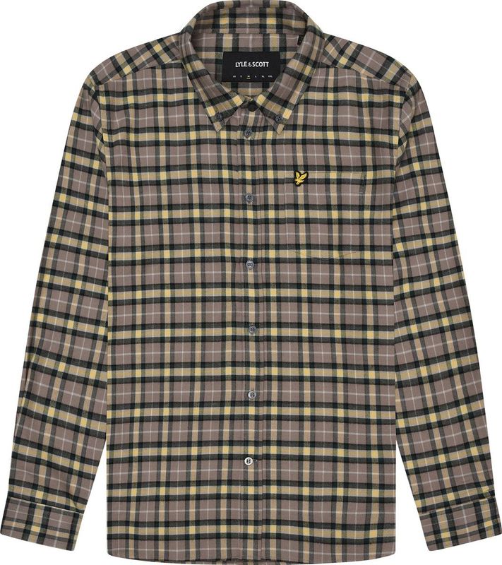Lyle & Scott - Argyle - Geruit Overhemd - Blauwgroen - Lange Mouwen - 100% Katoen