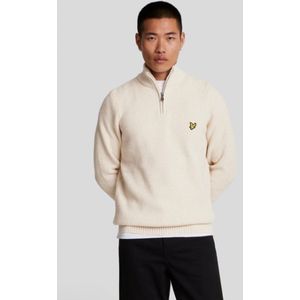 Lyle&Scott - Trui - Beige - Katoen - Half Zip
