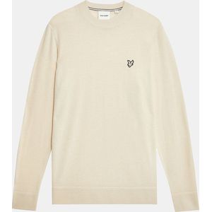 Lyle & Scott - Trui - Effen Beige - Merinowol