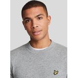 Lyle & Scott Cotton merino crew neck jumper - Mid Grey Marl