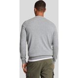 Lyle & Scott Cotton merino crew neck jumper - Mid Grey Marl