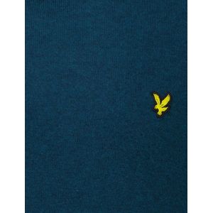 Lyle&Scott trui blauw slim fit lamswol