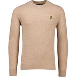 Lyle & Scott - Lambswool Blend Crew Neck Jumper - Beige - Heren