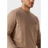 Lyle & Scott - Lambswool Blend Crew Neck Jumper - Beige - Heren