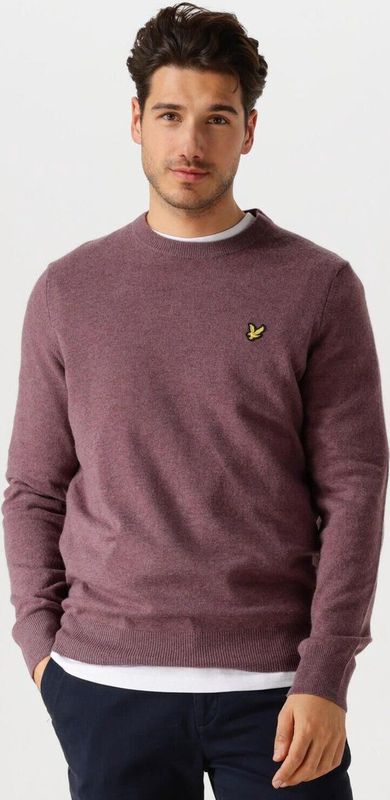Lyle & Scott - Lambswool Blend Crew Neck Jumper - Trui - Paars