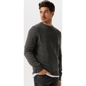 Lyle & Scott - Lambswool Blend Crew Neck Jumper - Donkergrijs - Trui