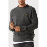 Lyle & Scott - Lambswool Blend Crew Neck Jumper - Donkergrijs - Trui