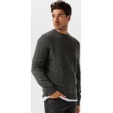 Lyle & Scott - Lambswool Blend Crew Neck Jumper - Donkergrijs - Trui