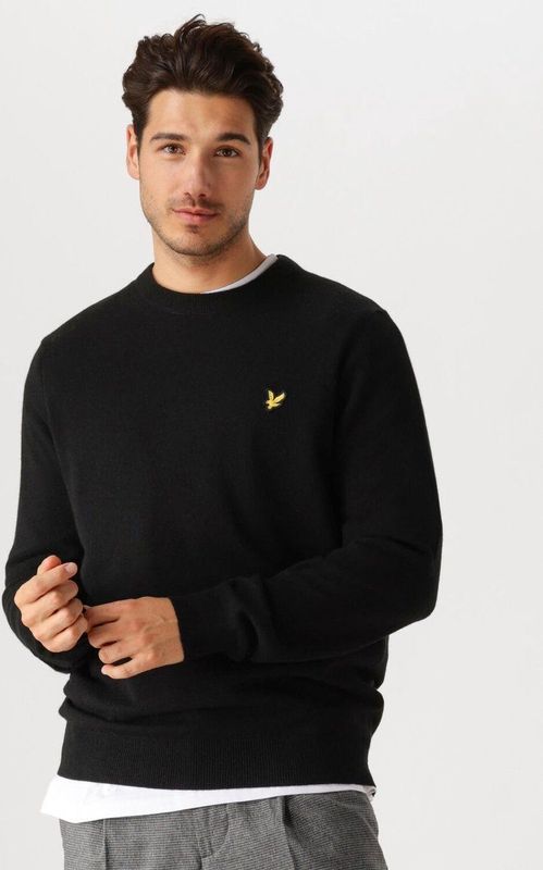 LYLE & SCOTT - Crew Neck Vest - Zwart - Lamswolmix