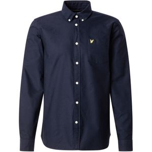 Lyle & Scott donker marineblauw shirt met lange mouwen