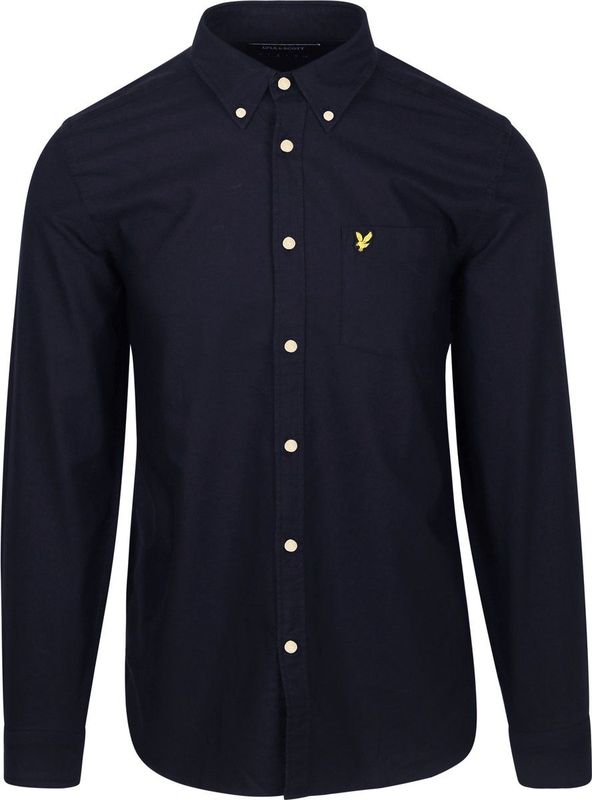 Lyle & Scott - Plain Oxford Shirt - Overhemd - Donkerblauw - Katoen