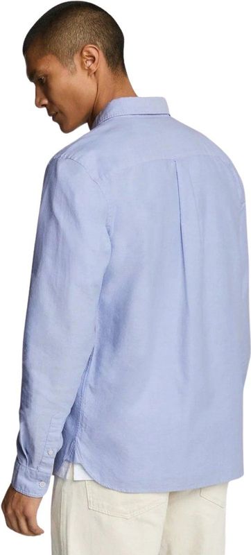 Lyle & Scott - Effen Oxford - Overhemd - Blauw - 100% Katoen