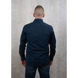 Lyle & Scott - Tonal Eagle - Overhemd - Donker Marineblauw - Katoen Poplin