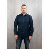 Lyle & Scott - Tonal Eagle - Overhemd - Donker Marineblauw - Katoen Poplin