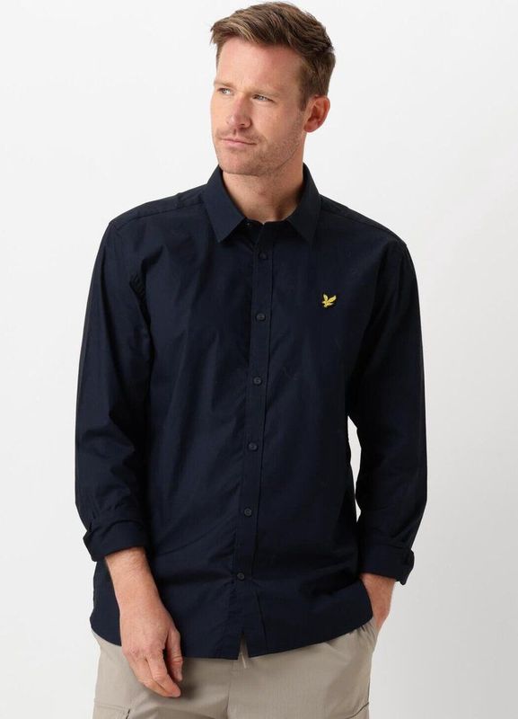 Lyle & Scott - Poplin Overhemd - Blauw - Lange Mouw - Heren