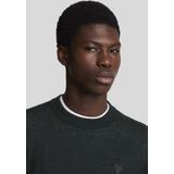 Lyle & Scott - Truien - Zwart - Wol - Merino Trui met Ronde Hals