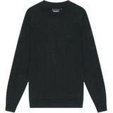 Lyle & Scott - Truien - Zwart - Wol - Merino Trui met Ronde Hals