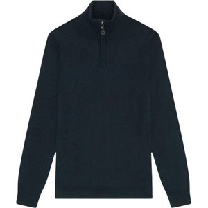 Lyle & Scott - Quarter Zip Jumper - Donkerblauw - Merinowol