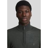 Lyle And Scott - Tonal Eagle - Merino Trui - Grijs - 1-4 Rits