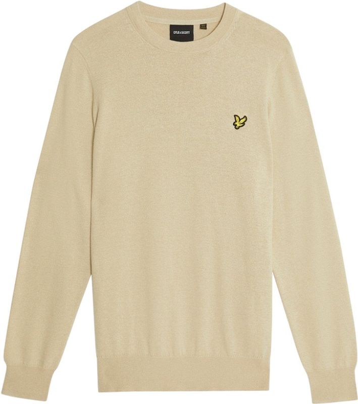 Lyle and Scott - Cotton Merino Crewneck - Zand - Trui