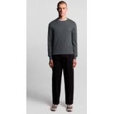 Lyle & Scott - Katoenen Merino Ronde Hals Trui - Zwart