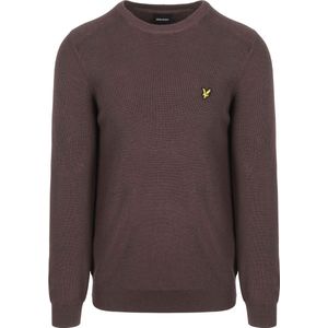 Lyle & Scott - Engineered Rib Crew Neck - Trui - Espresso