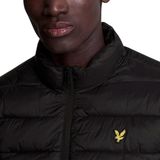 Lyle & Scott trechterhals gewatteerd gitzwart jack