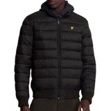 Lyle & Scott trechterhals gewatteerd gitzwart jack