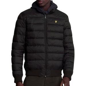 Lyle & Scott - Gewatteerd Jack - Gitzwart - Trechterhals