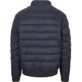 Lyle & Scott Opstaande Kraag Gewatteerde Jas Marineblauw