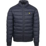 Lyle & Scott Opstaande Kraag Gewatteerde Jas Marineblauw