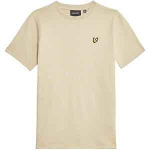 Lyle and Scott - Junior Shirt - Stone - Katoen - Gele Vogeltjes Embleem