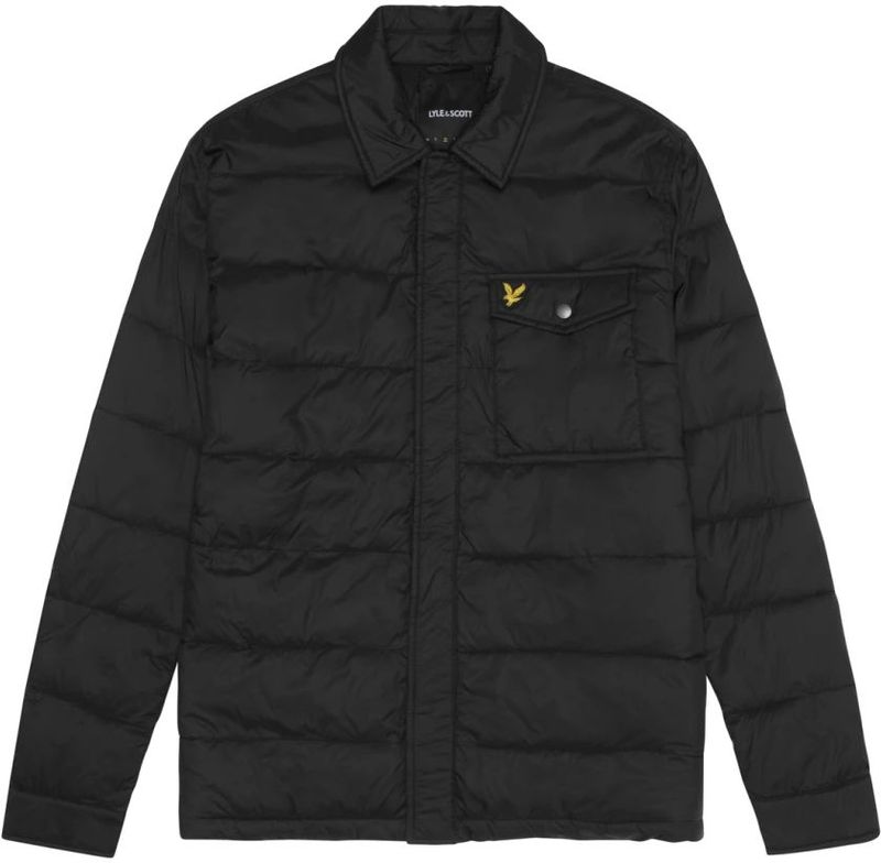Lyle & Scott - Jet Black - Gewatteerd Jack - Met Kraag