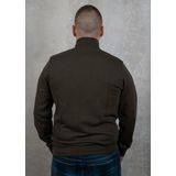 Lyle & Scott - Tonal Eagle Quarter Zip - Sweatshirt - Bruin - 100% Katoen