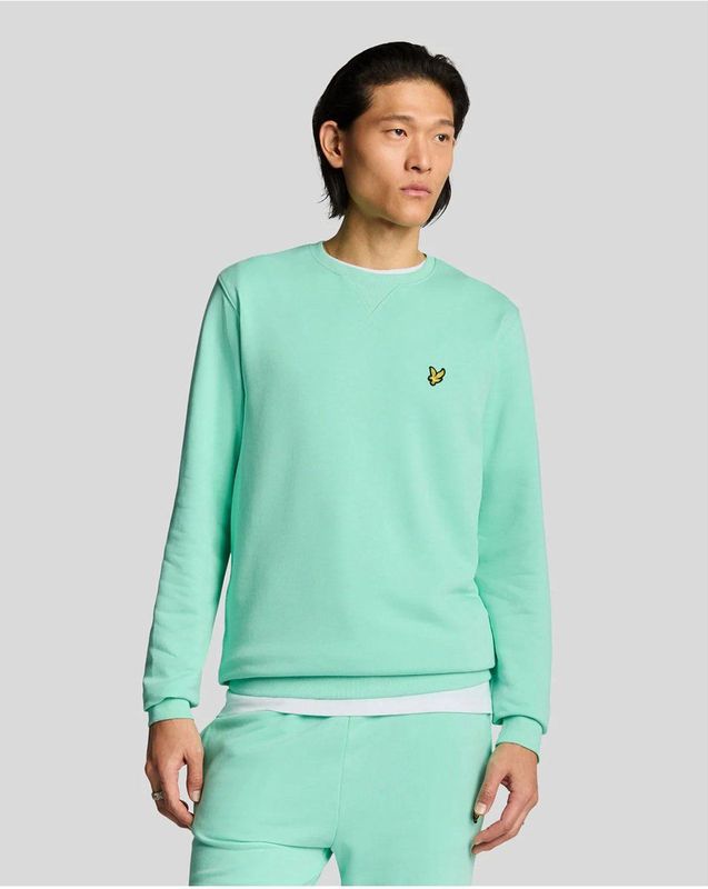 Lyle & Scott - Crew Neck Trui - Aquamarine - 100% Katoen