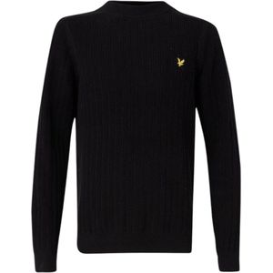 Lyle & Scott - Zwarte Lange Mouw Trui - Katoen - Heren