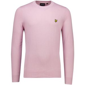 Lyle & Scott - Katoenen Trui - Roze - Ronde Hals - Regular Fit
